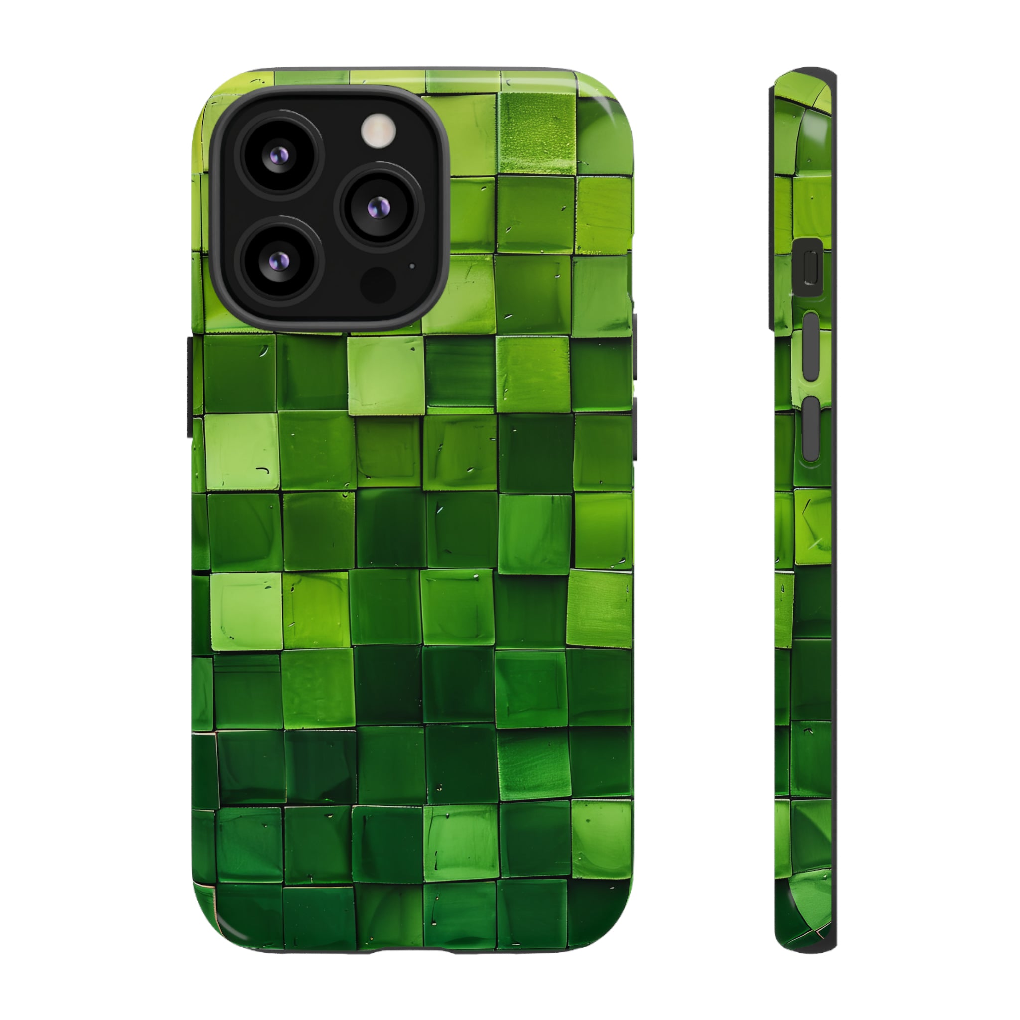 Emerald Square: Green Gradient - Protective Phone Case