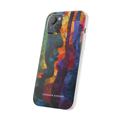 Harmonized Faces and Nature Fusion iPhone 15 - Flexi Phone Case