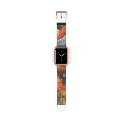 Snowcapped Ember Mountains - Watch Band