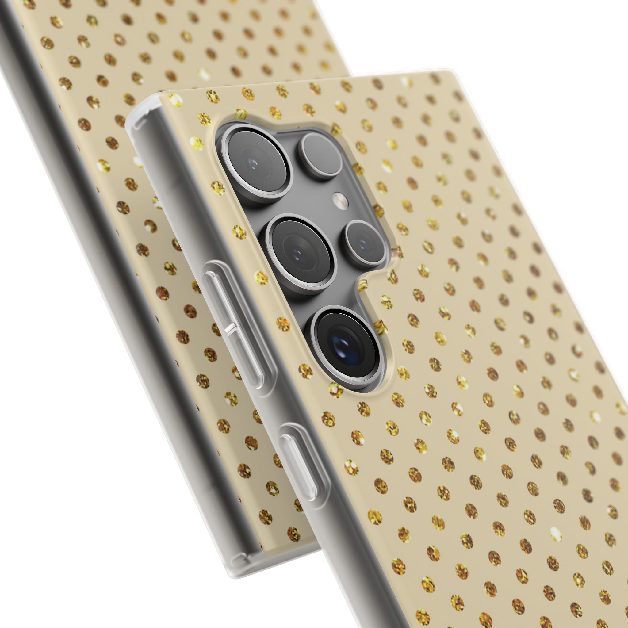 Gold Sparkle Grid Samsung S24 Ultra Case - Soft