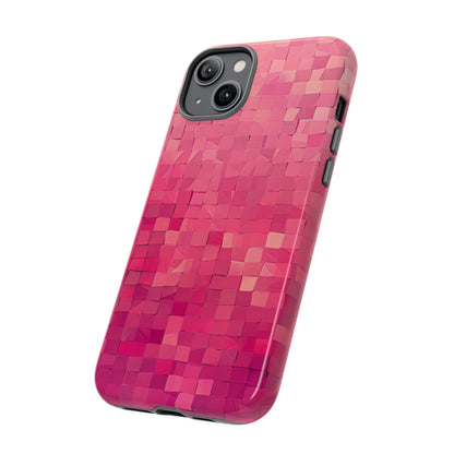 Pink Transition Squares - Protective Phone Case