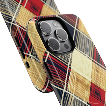 Plaid Diamond Tapestry iPhone 15 - Tough+