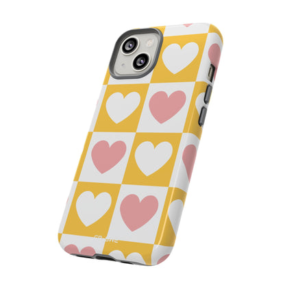 Heart Grid Harmony - iPhone Case
