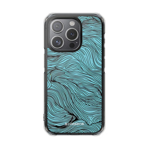 Wavy Serenity - Phone Case for iPhone (Clear Impact - Magnetic)