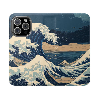 Cresting Navy Wave - iPhone 16 Pro Case - Wallet