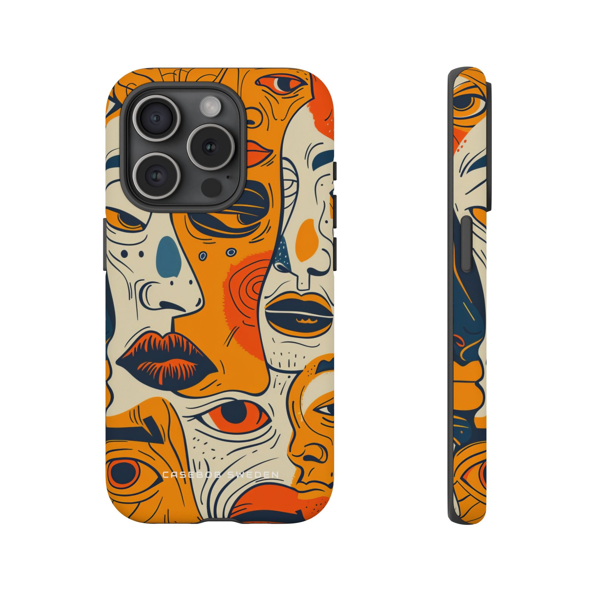 Gradient Face Mosaic iPhone 15 - Tough Phone Case