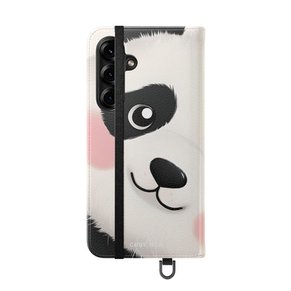 Peeking Panda Blush - Samsung S25+ Case - Lompakkotyyppinen