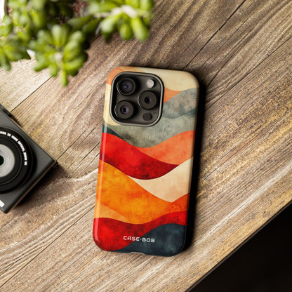 Cracked Wave Sunset iPhone 15 Pro Case - Tough