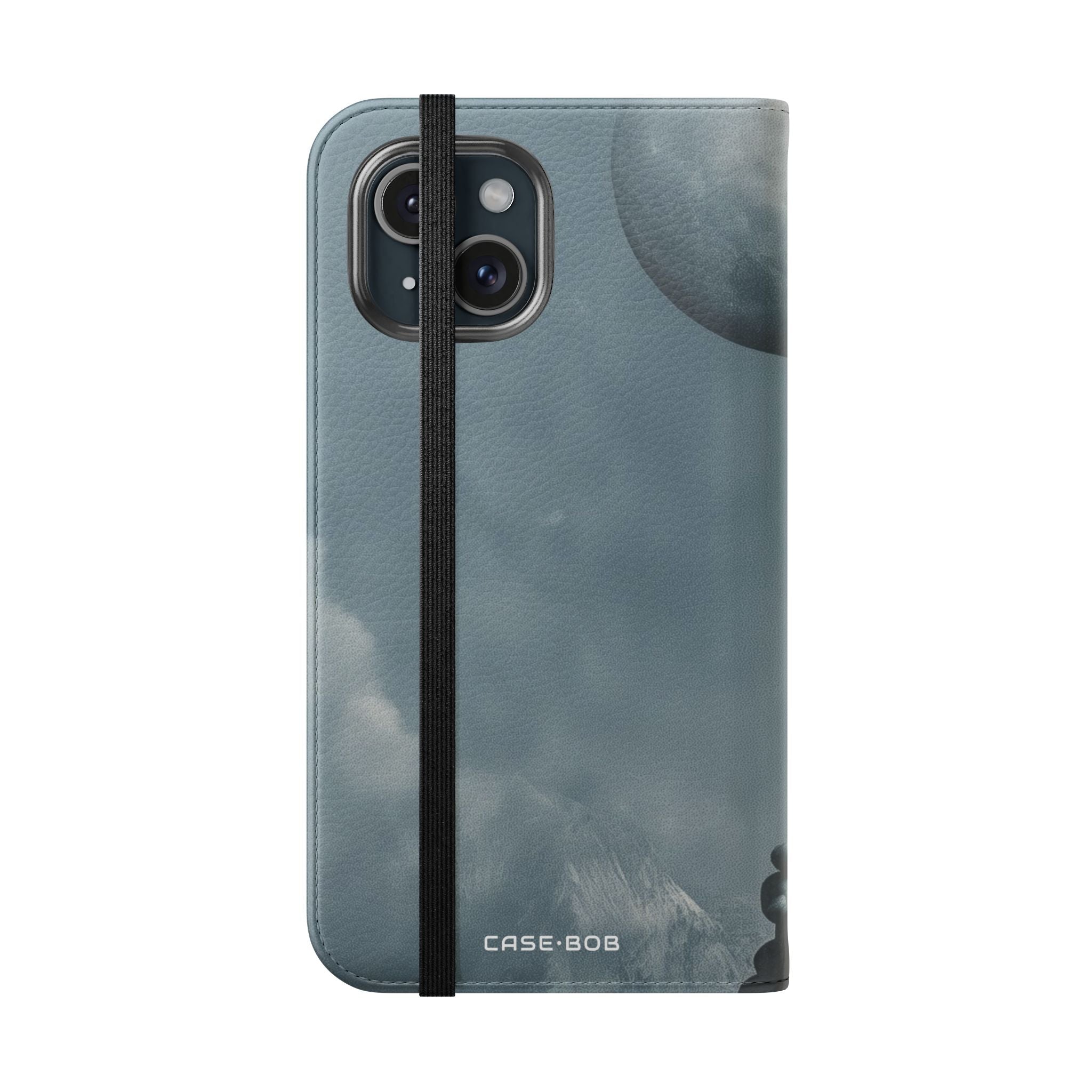 Moon Balloon Blue - iPhone 15 Case - Wallet