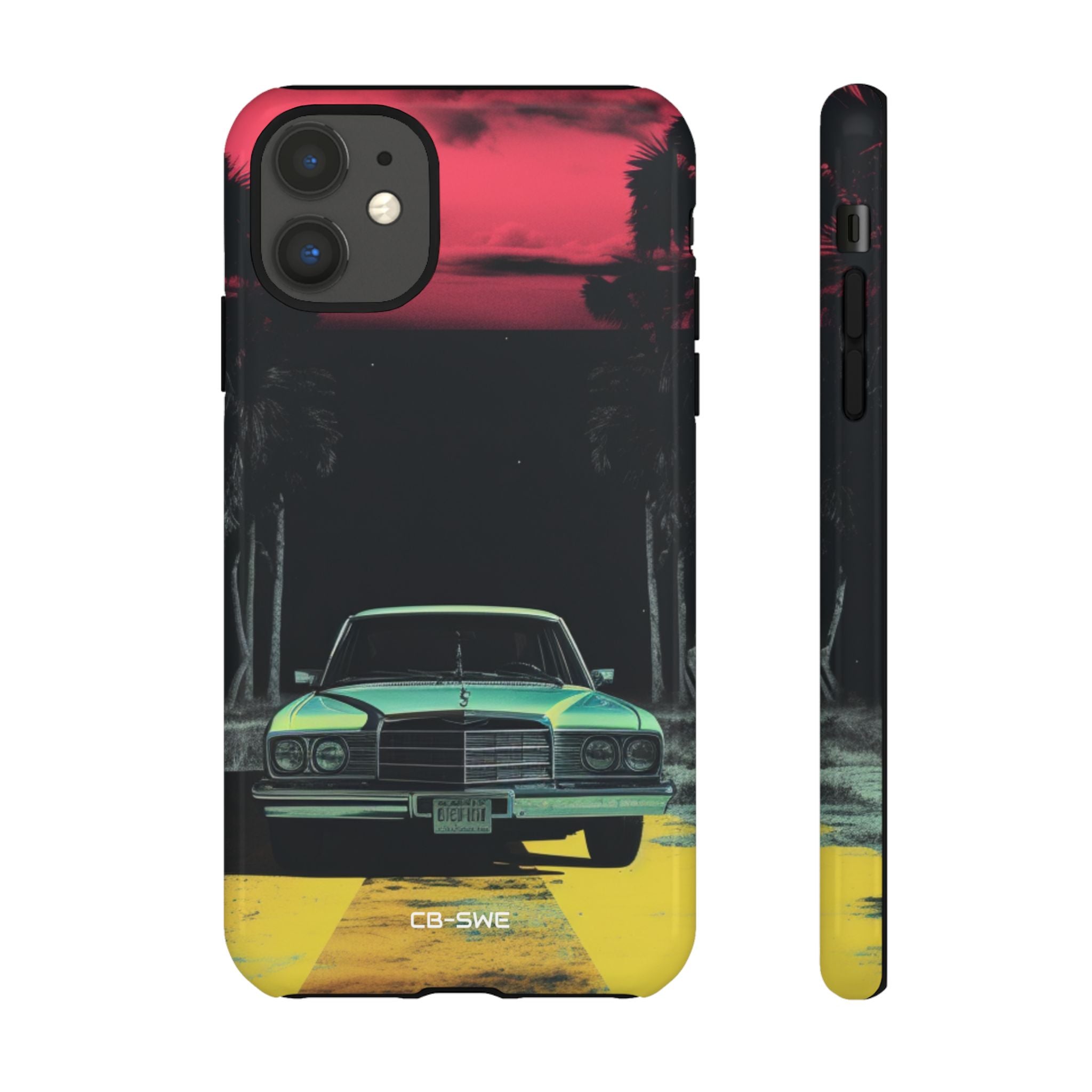 Retro Futuristic Nightscape - iPhone Case