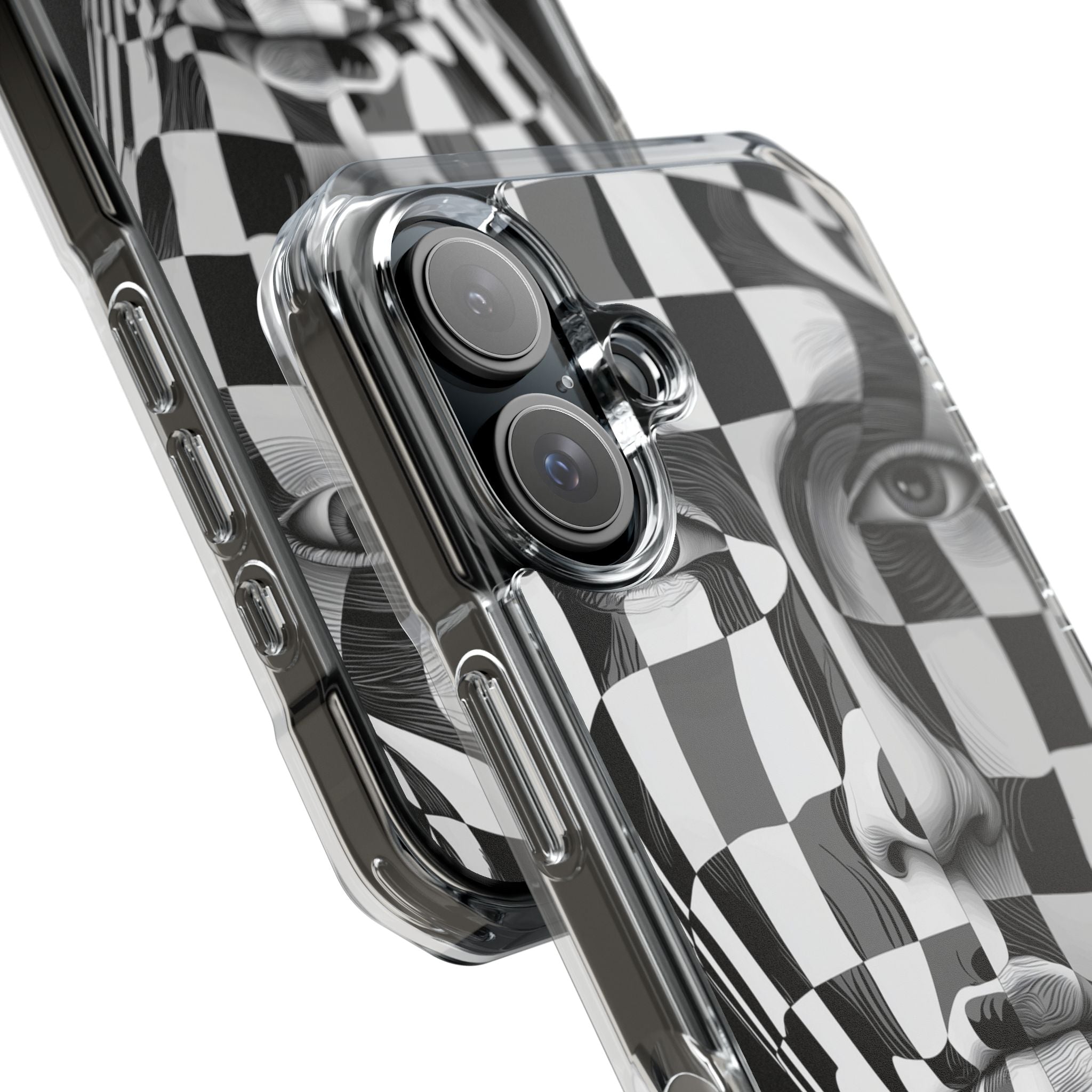 Checkered Face iPhone 15 Case - Impact