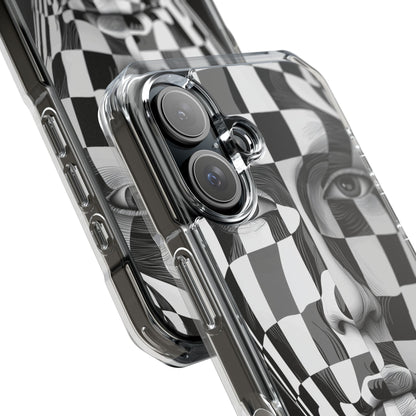 Checkered Face iPhone 15 Case - Impact