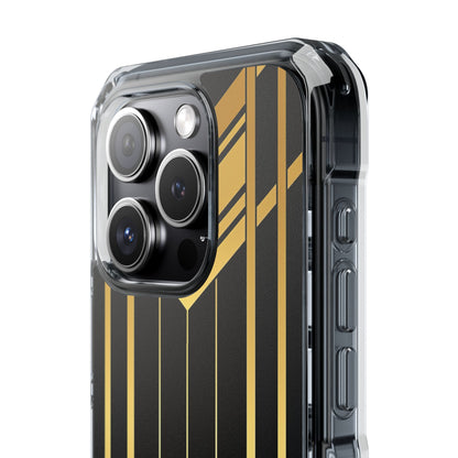 "Golden Art Deco Symmetry in Geometric Elegance" iPhone 15 - Clear Impact Phone Case