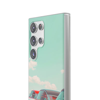 Vintage Turquoise Cars - Flexi Samsung S23 Phone Case