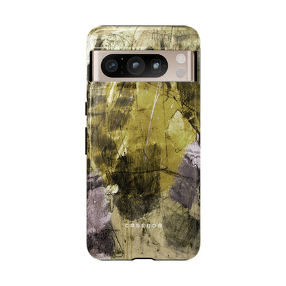 Yellow Grunge Art Phone Case - Protective Phone Case