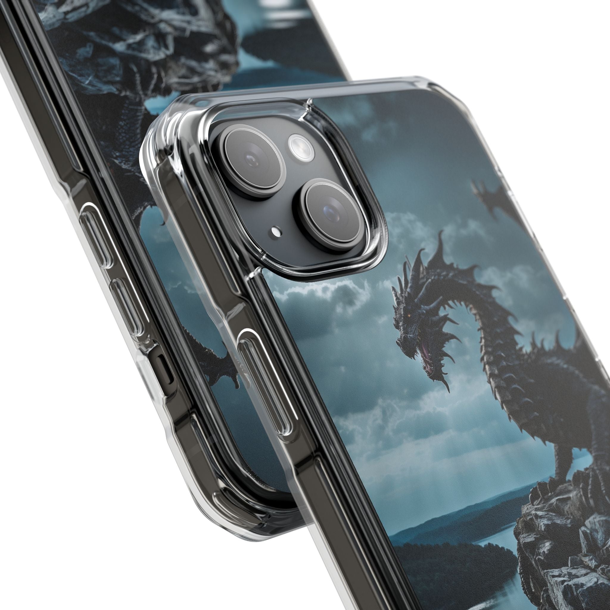 Dragon Soars Moonlight iPhone Case - Impact
