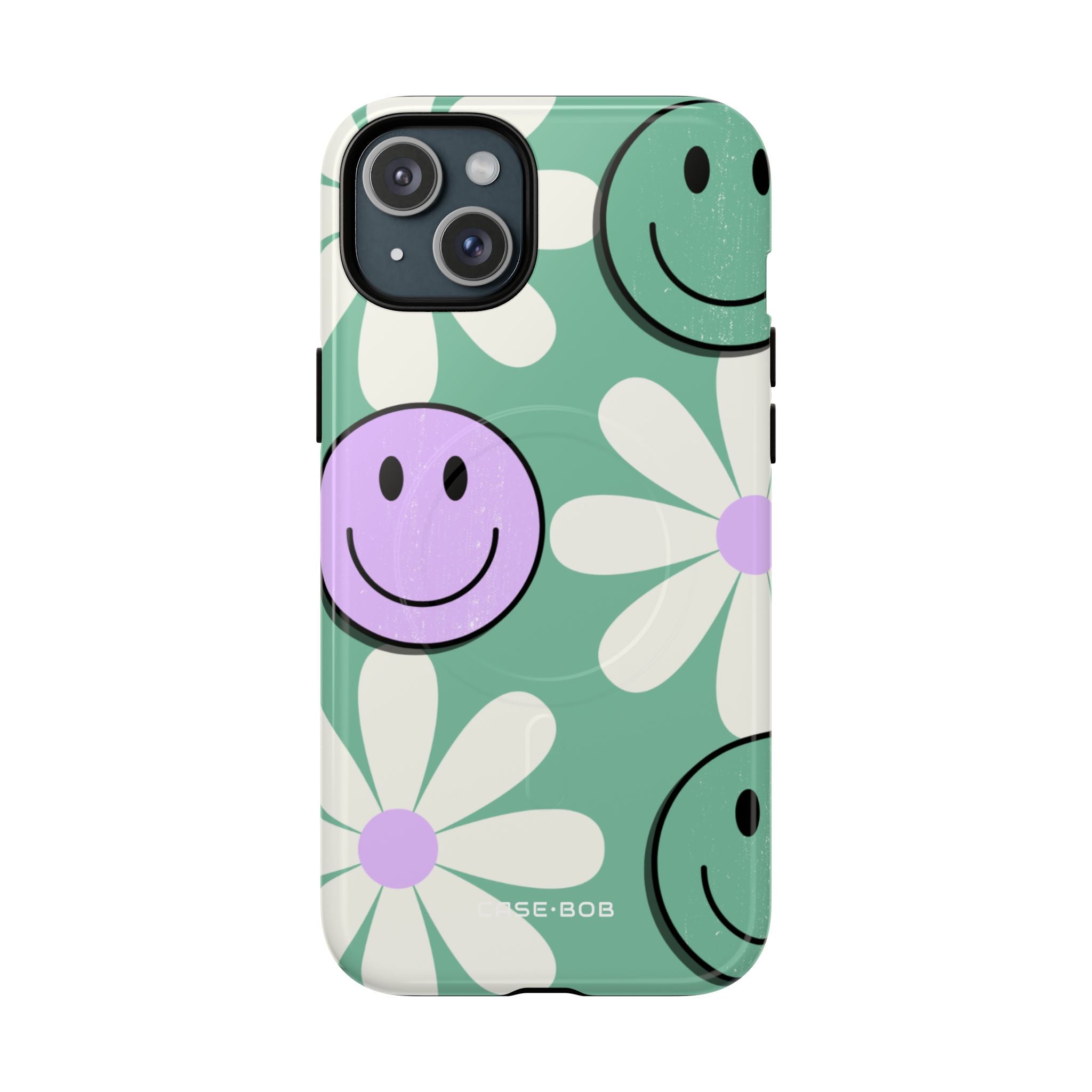 Smiley Daisy Glow iPhone 15 Plus Case - Tough+