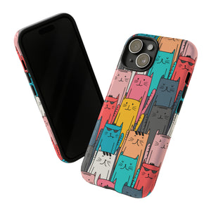 Colorful Cats - Protective Phone Case