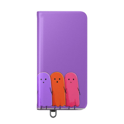 Colorful Ghosts Line - Samsung S25+ Case - Wallet