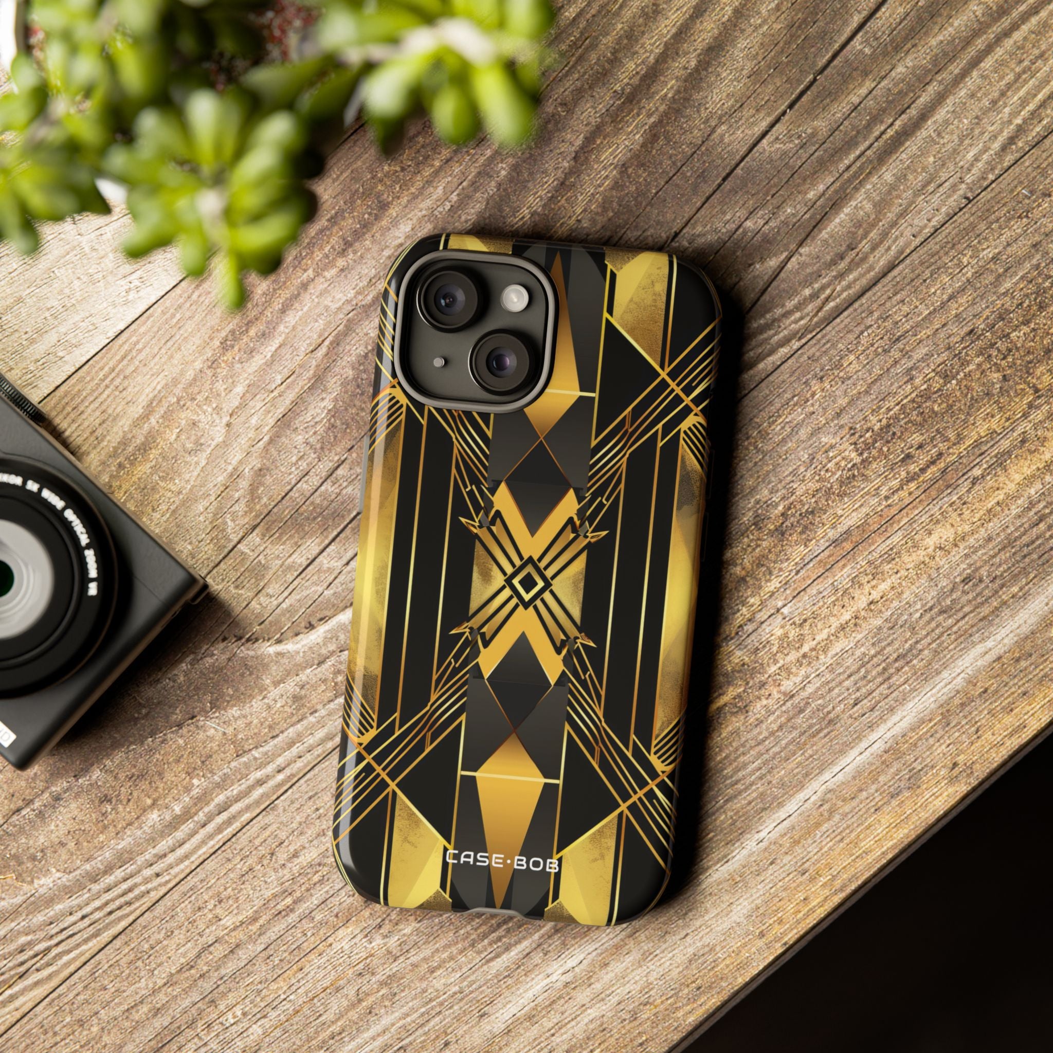 Golden Diamond Radiance iPhone 15 Case - Tough