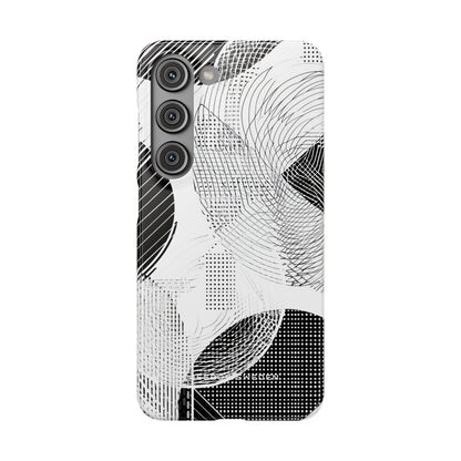 Geometric Monochrome Flow Samsung S23 - Slim Phone Case