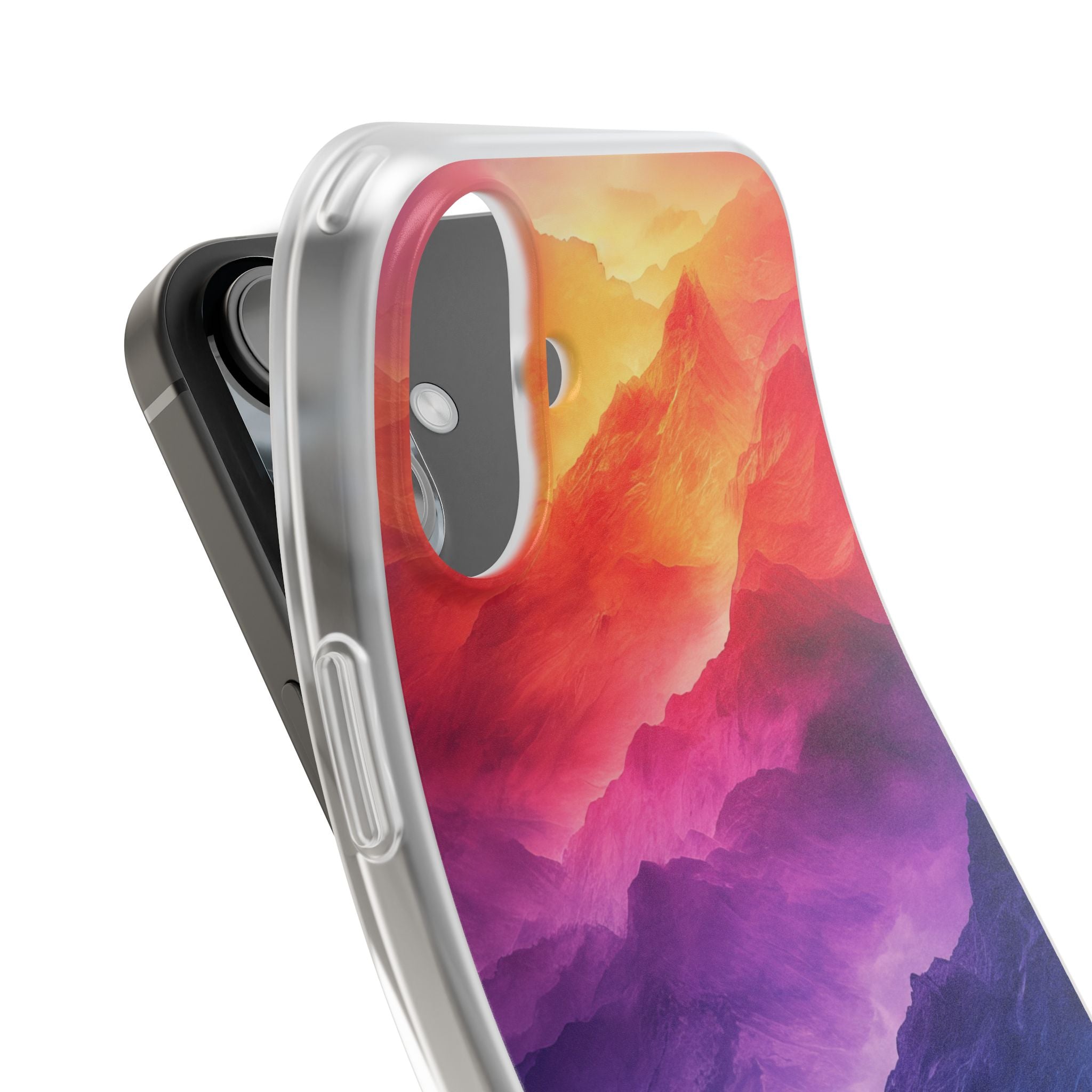 Purple Orange Mountains - Flexi iPhone 16 Phone Case