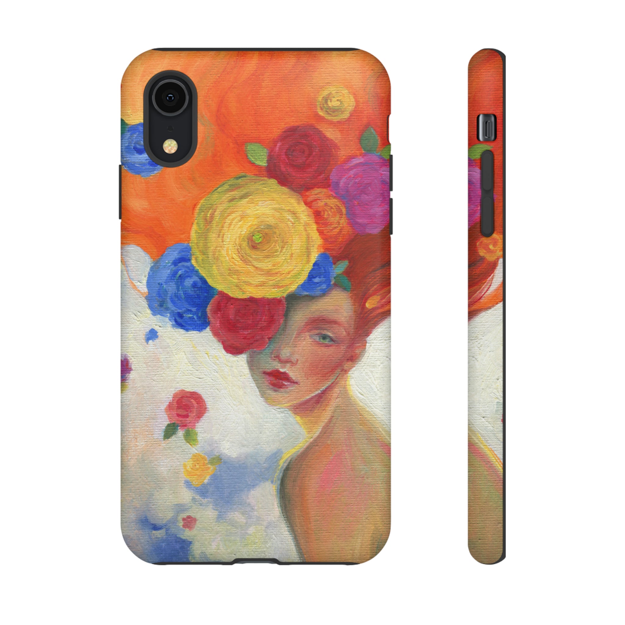 Oil Painting - Woman and Flowers - Protective Phone Case