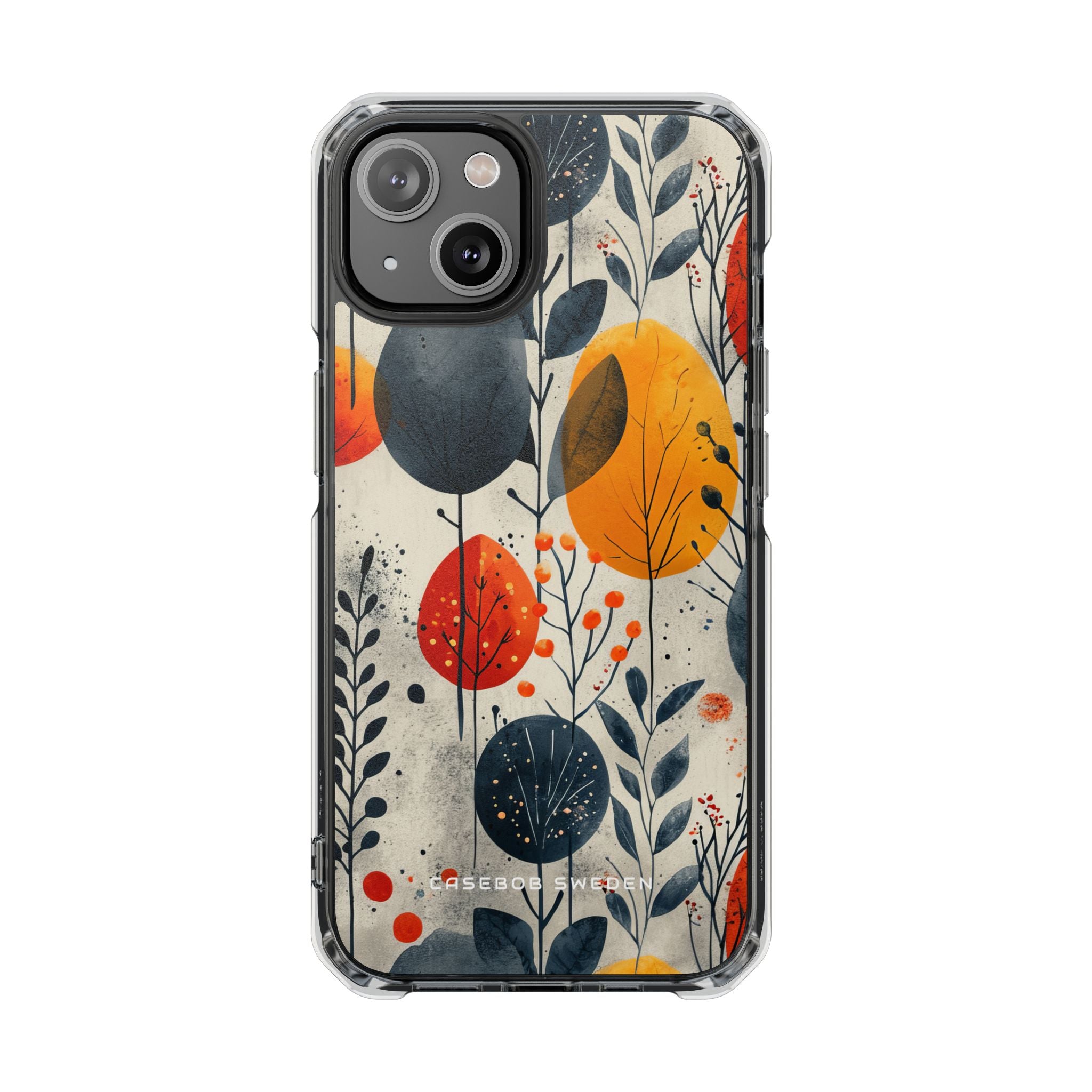 Vibrant Leaf Harmony iPhone 14 - Clear Impact Phone Case