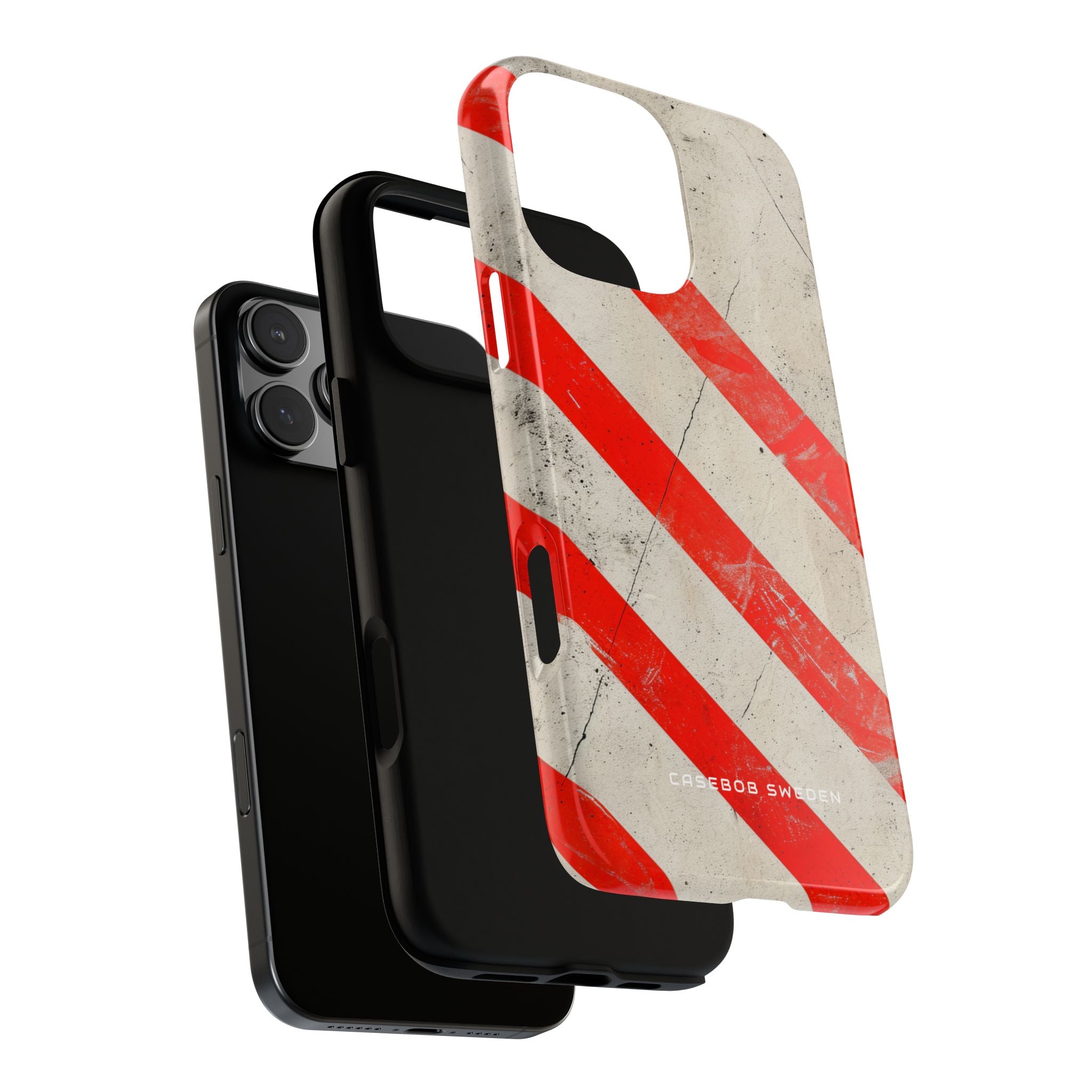 Striker Crimson Stripes iPhone 16 - Tough Phone Case