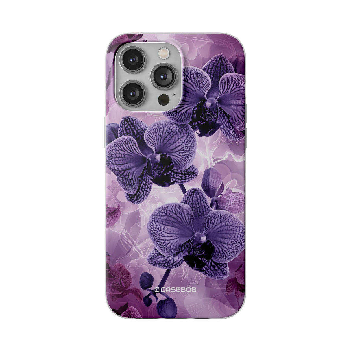 Strahlendes Orchideen-Design | Handyhülle für iPhone (flexible Hülle) 