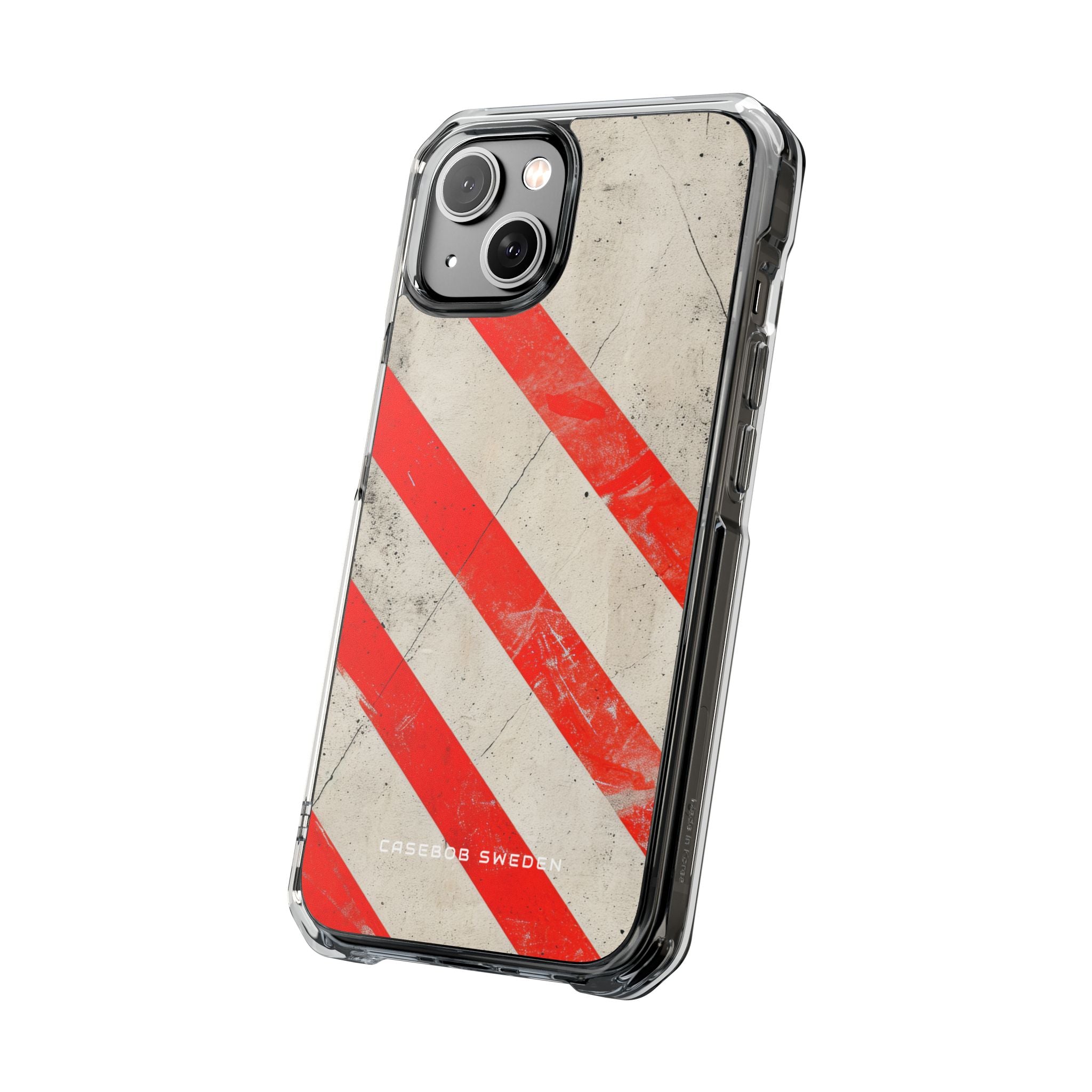 Striker Crimson Stripes iPhone 14 - Clear Impact Phone Case