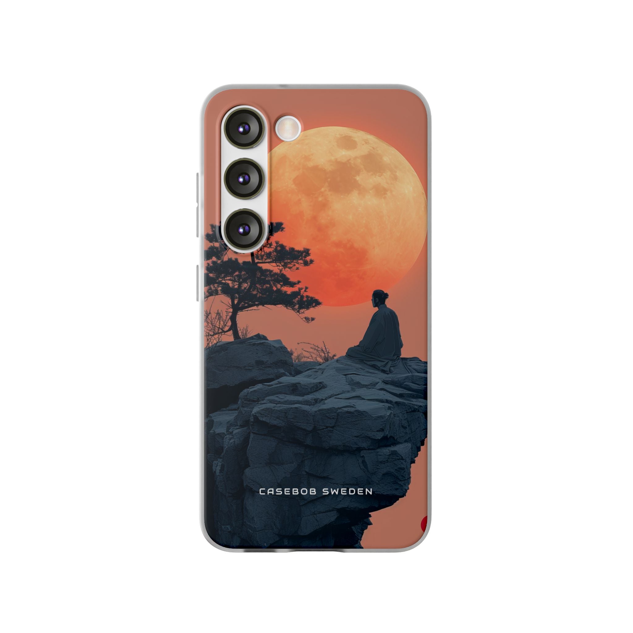 Zen Tranquility Under a Red Moon Samsung S23 - Flexi Phone Case