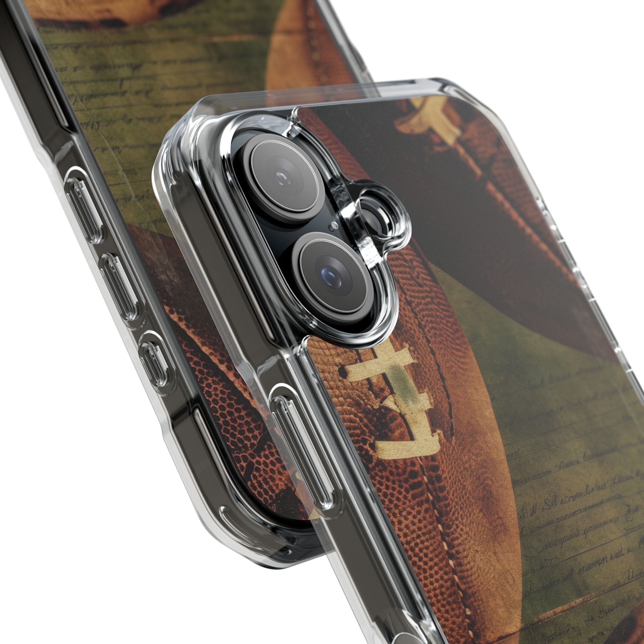Vintage Football Textures iPhone 16 - Impact Clear+