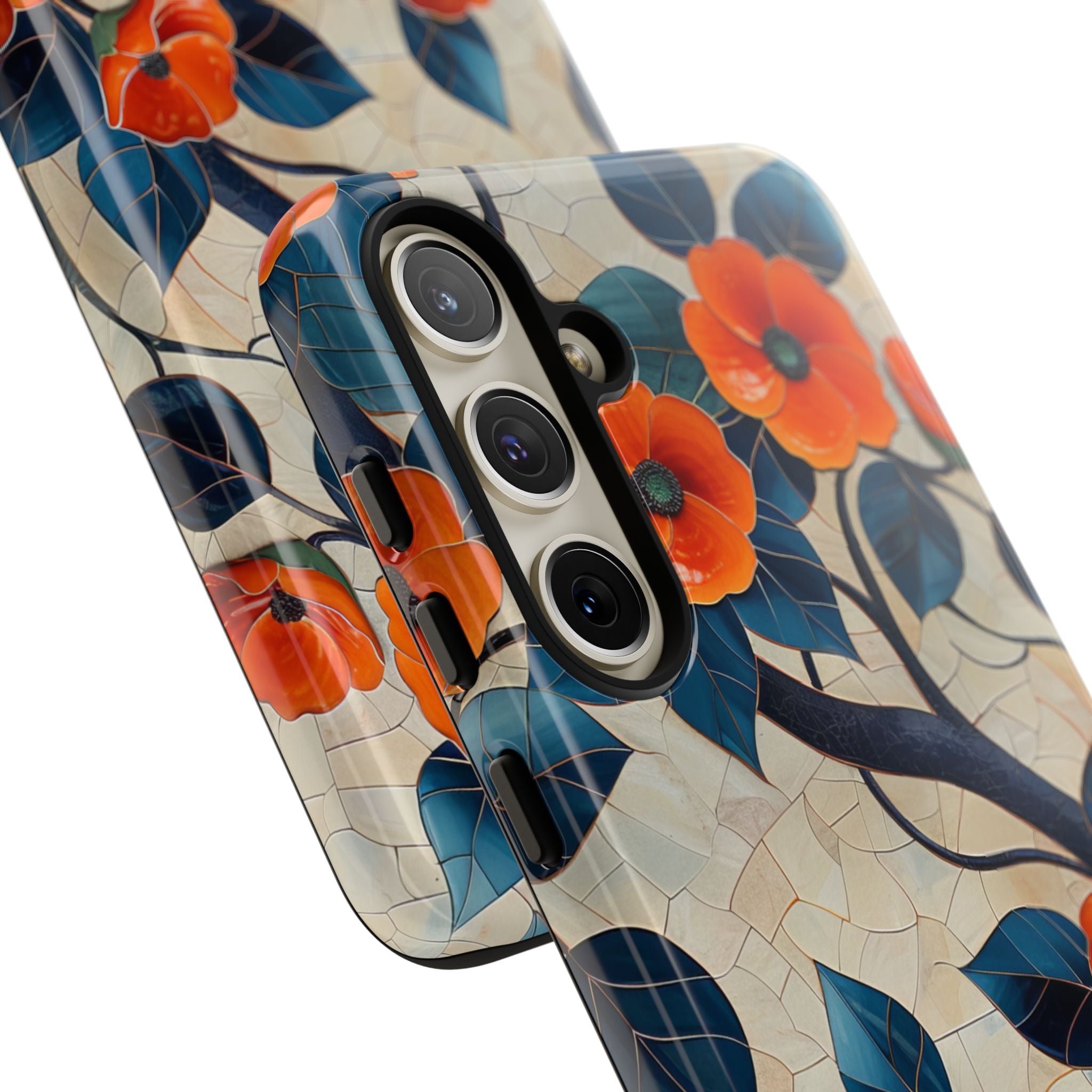 Orange Blossoms Mosaic Harmony Samsung S24 - Tough Phone Case