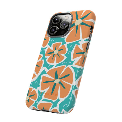 Orange Happy Flower - Protective Phone Case