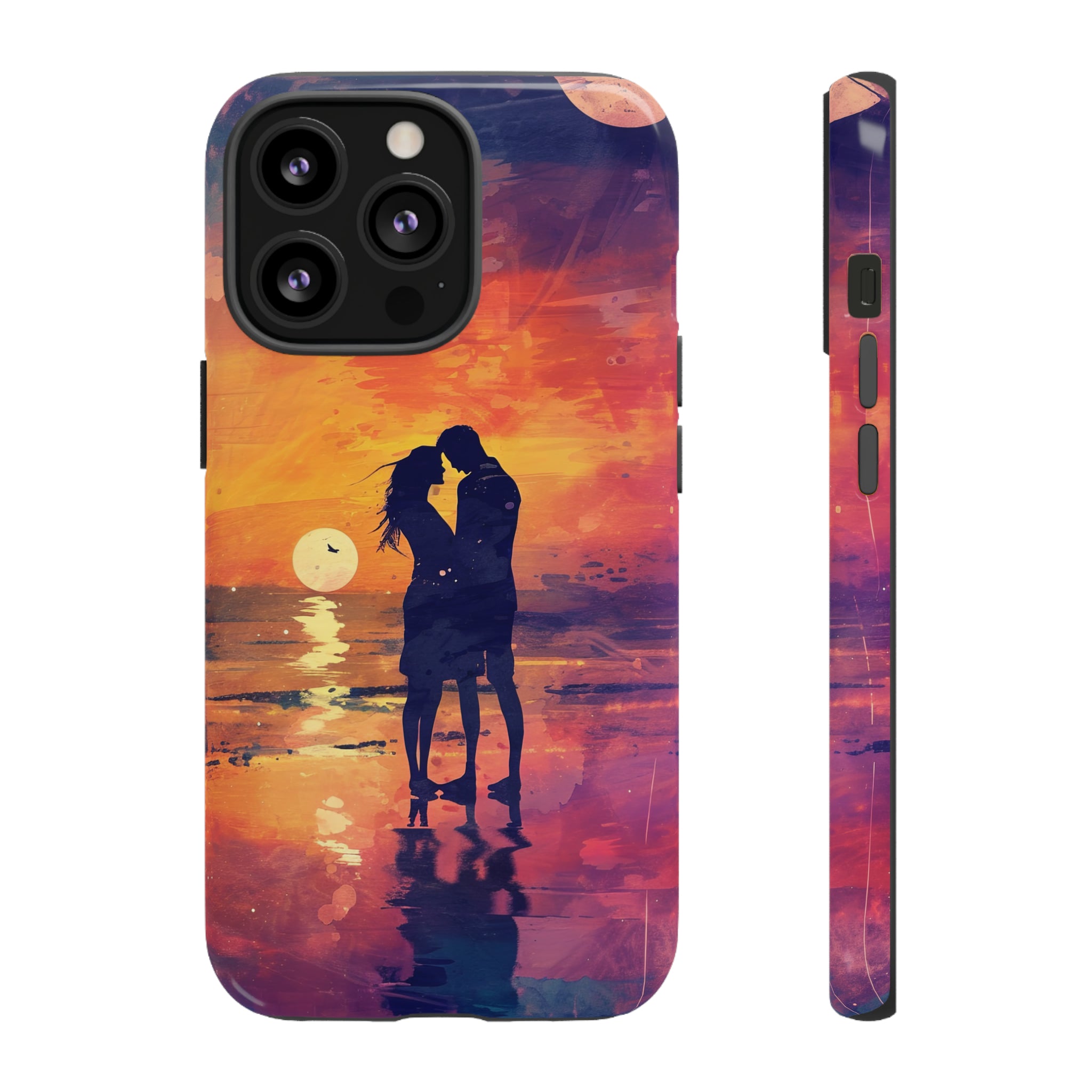 Seaside Sunset Embrace - Protective Phone Case