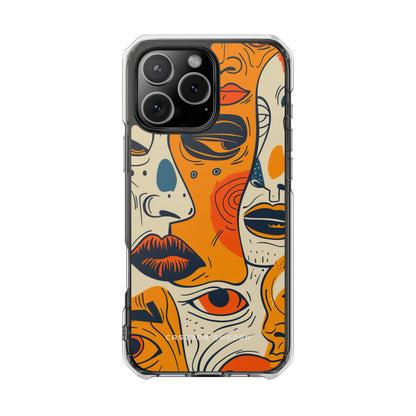 Gradient Face Mosaic iPhone 16 - Clear Impact Phone Case