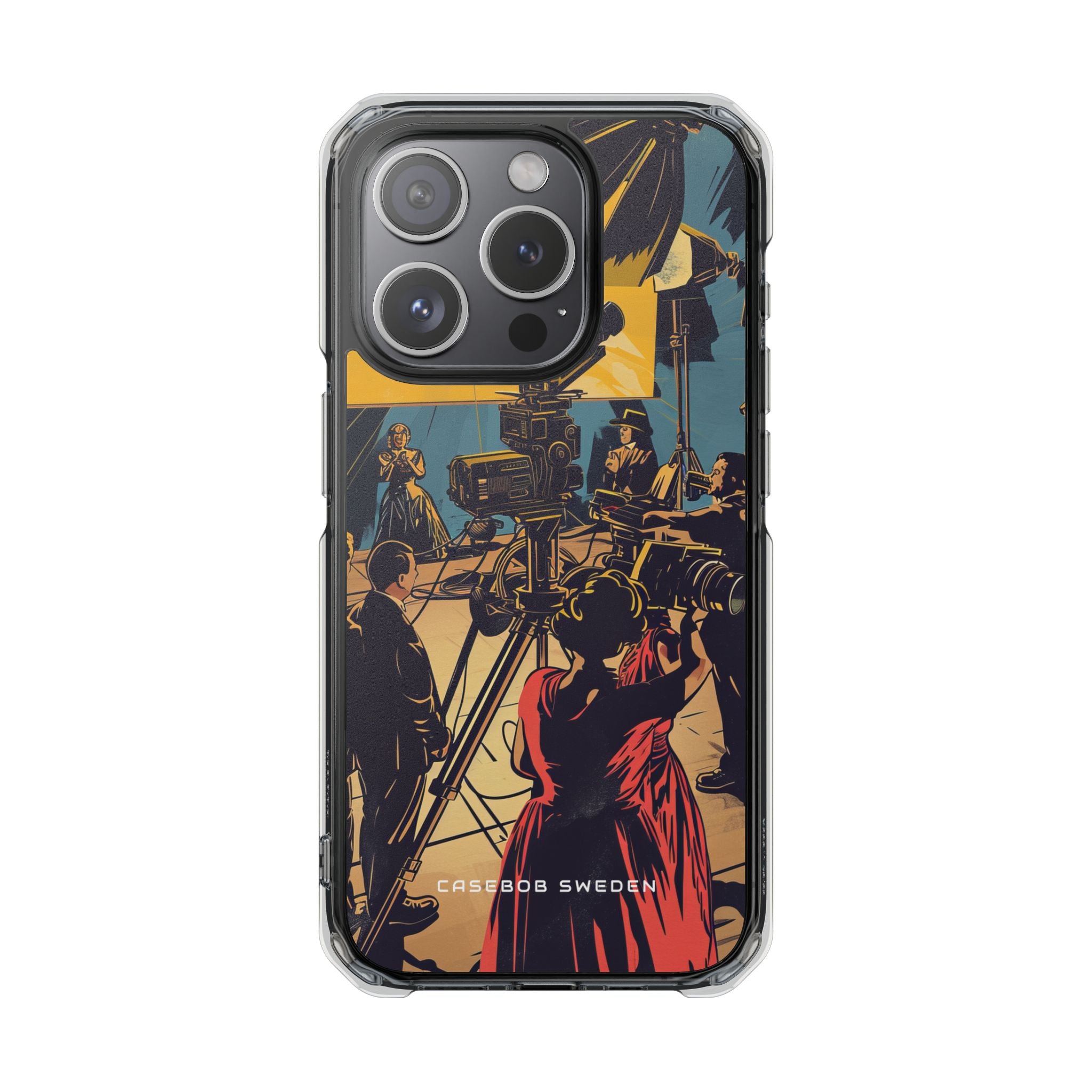 Golden Era Cinematic Spotlight iPhone 15 - Clear Impact Phone Case