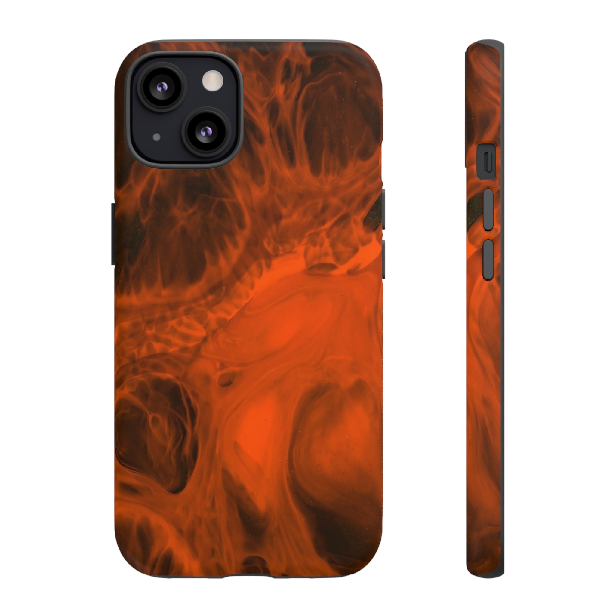 Red Flame Ink Art iPhone Case (Protective) iPhone 13 Matte Phone Case