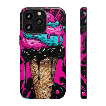Neon Ice Cream Burst - iPhone Case
