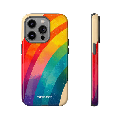 Textured Rainbow Arc iPhone 14 Pro Case - Tough