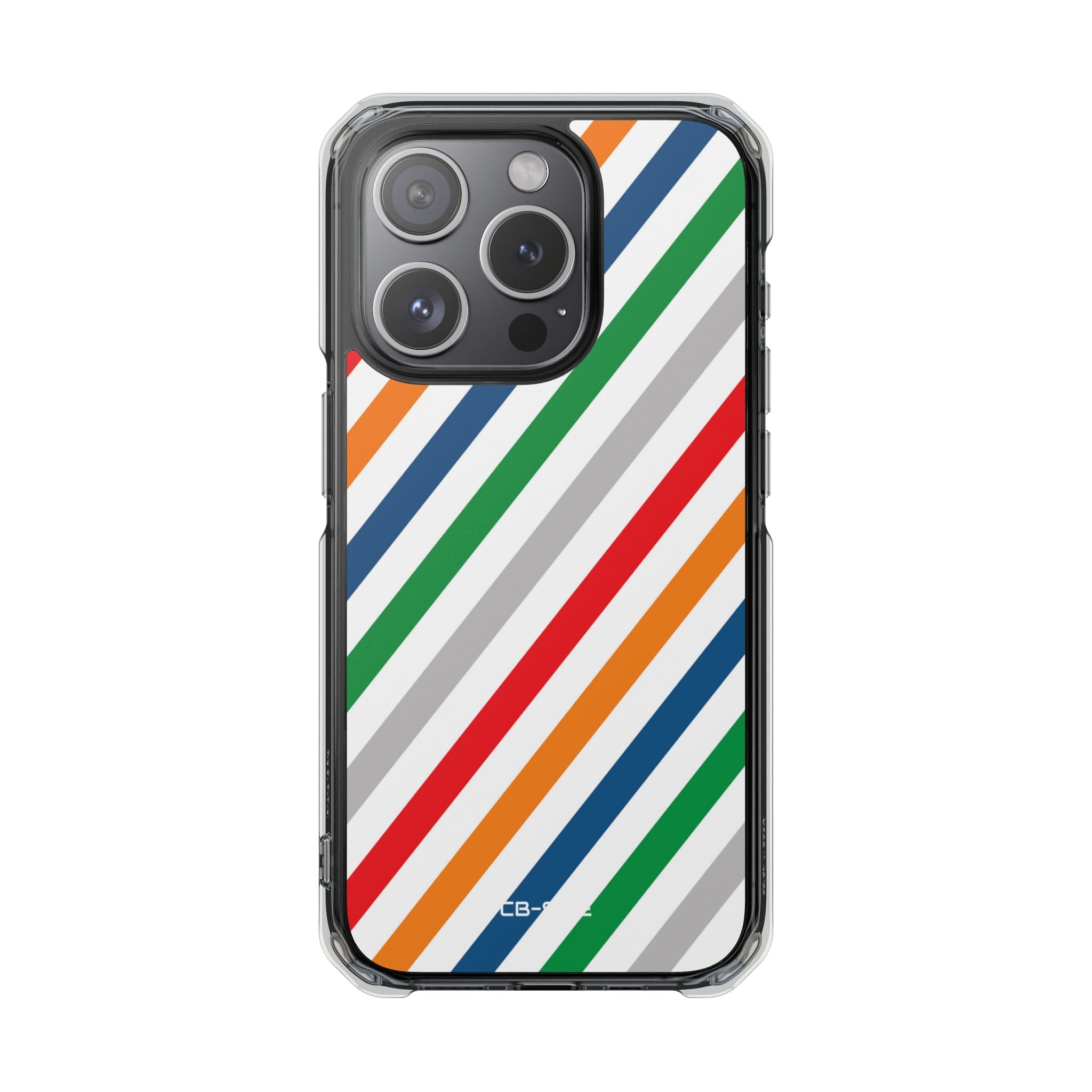 Vibrant Geometric Stripes iPhone Case - Impact