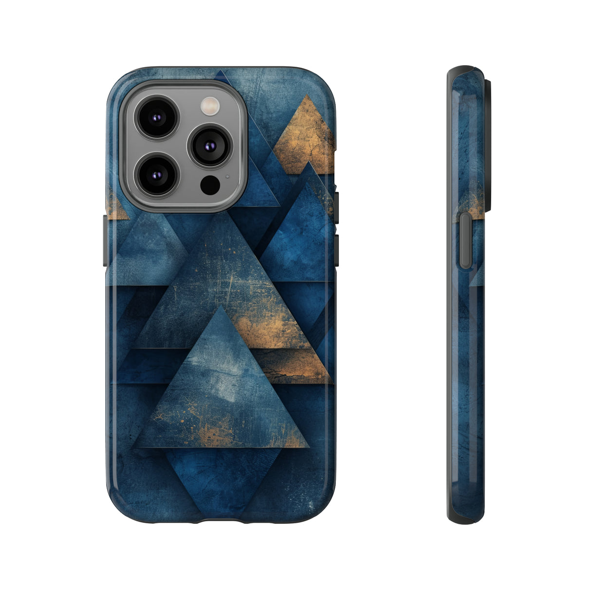 Blue Geometric Harmony - Protective Phone Case