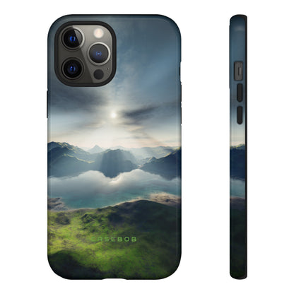 Landscape with Lake & Sun - Protective Phone Case