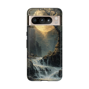 Moonlit Waterfall Silence - Protective Phone Case