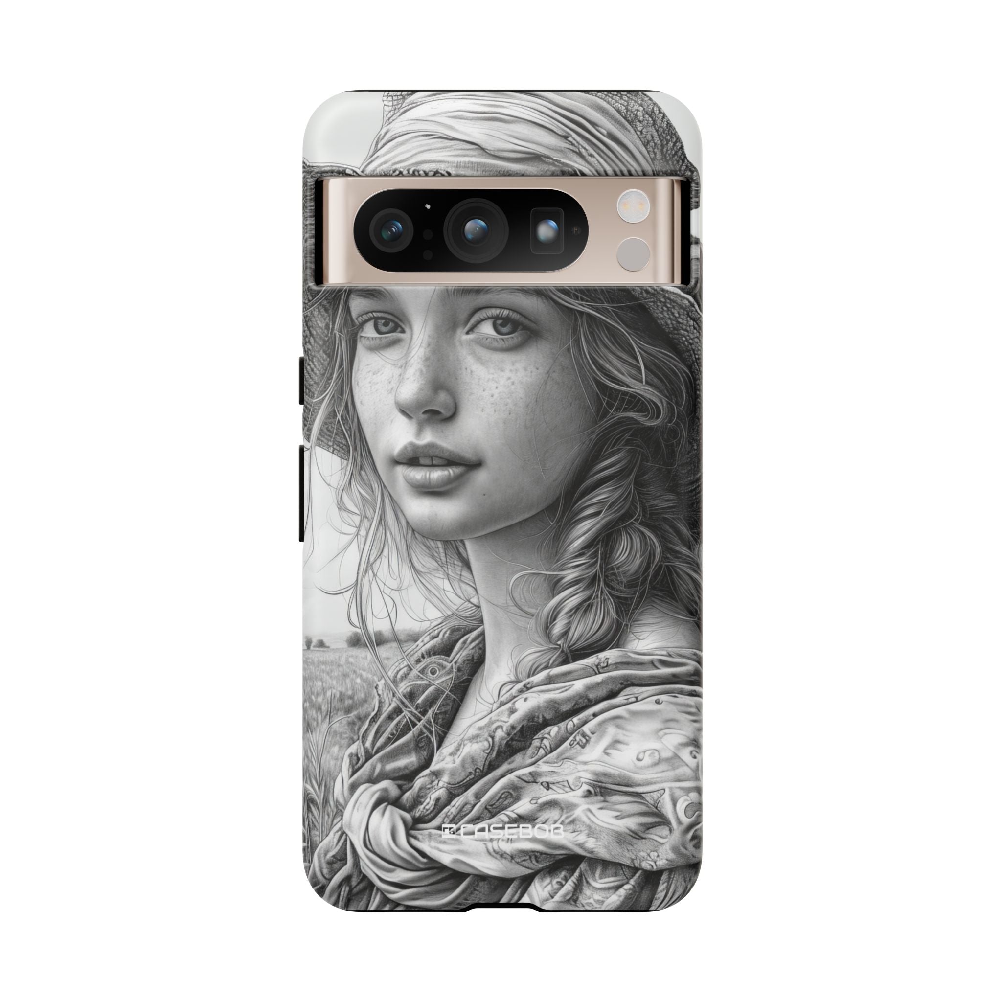 Serene Sketch Portrait - Phone Case for Google Pixel