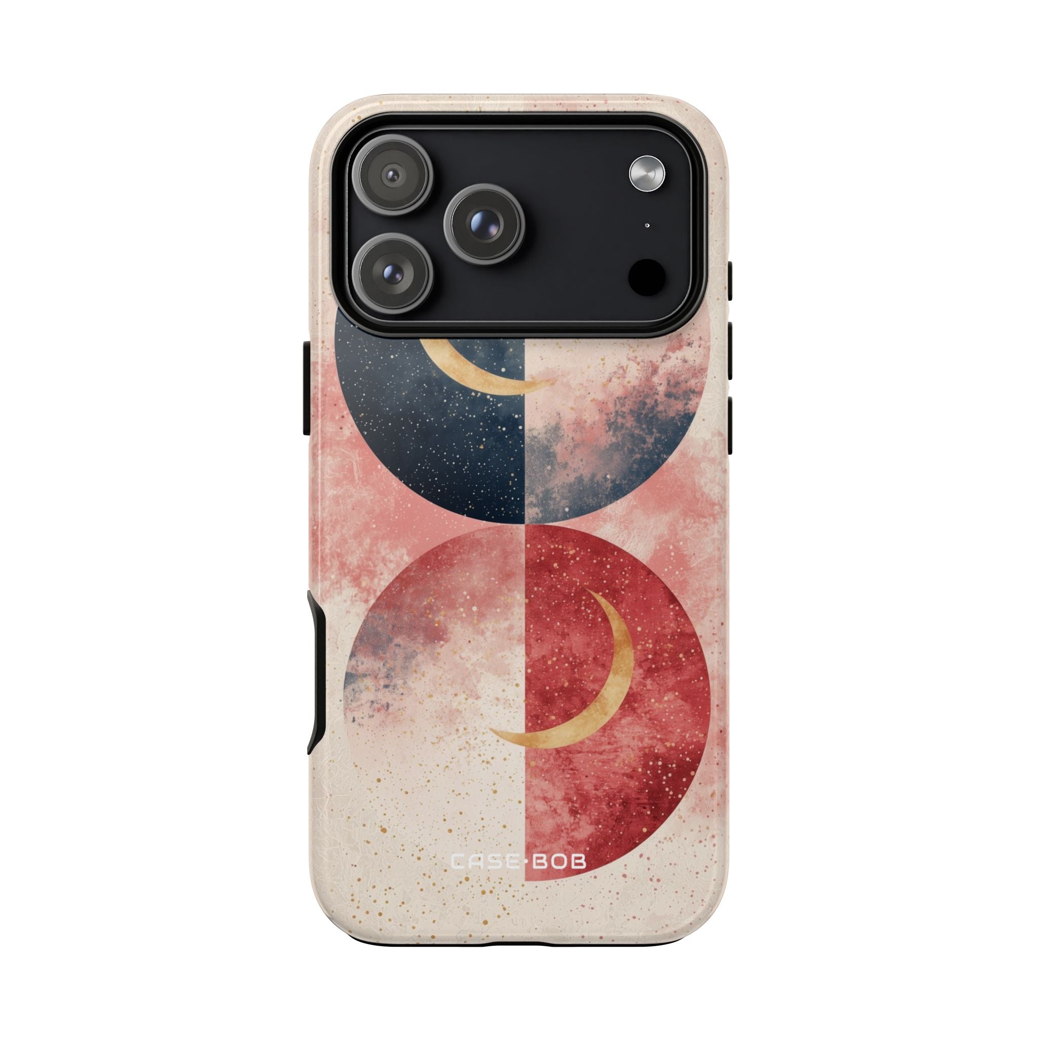 Golden Crescent Circles iPhone 17 Pro Max Case - Tough