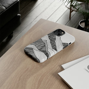 Abstract Mountain Line Art - Protective Phone Case