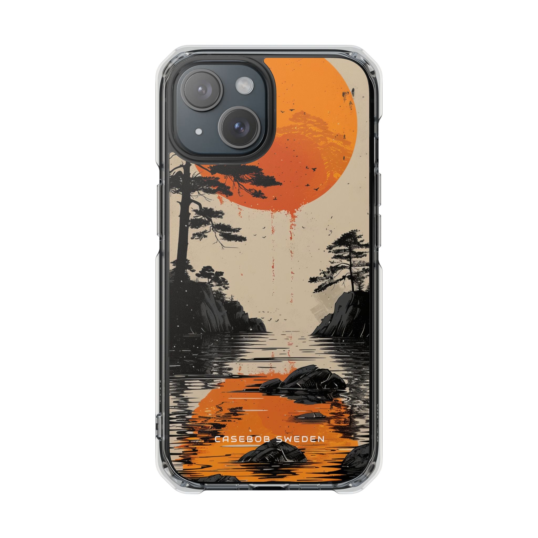 Zen Serenity Sunscape iPhone 15 - Transparente, stoßfeste Handyhülle