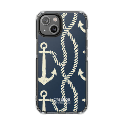 Nautical Anchors Rope iPhone 14 - Impact Clear+